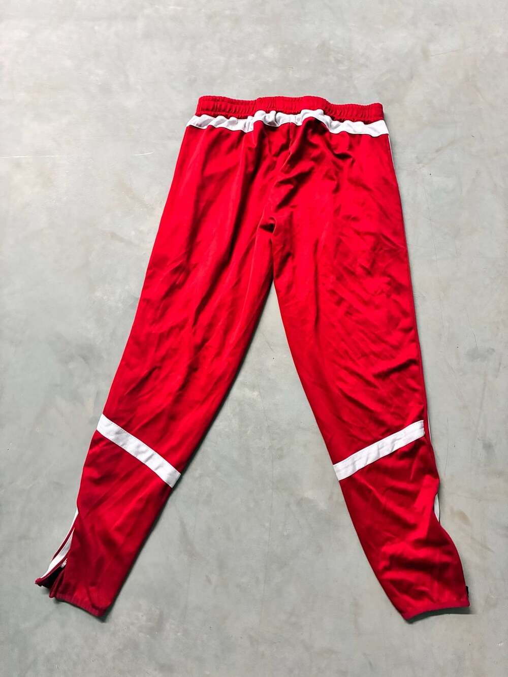 Men’s Galaxy by Harvic Red and White Athletic Track Pants XL